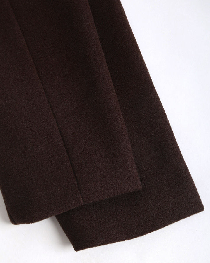 Coffee Shawl Collar Coat