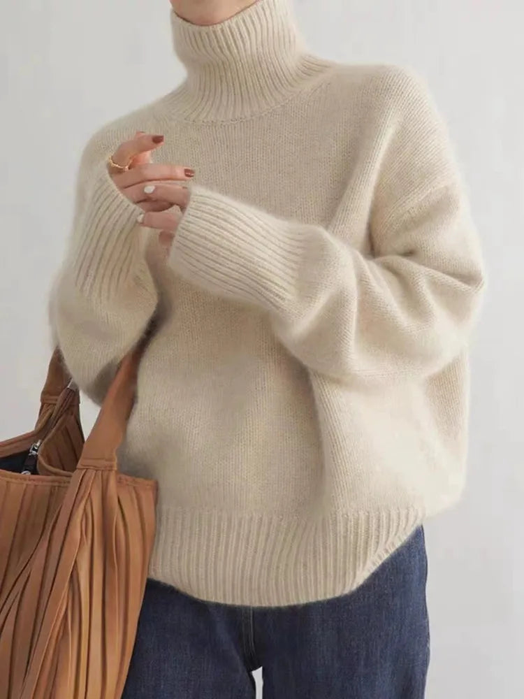 Soft Wool Roll Neck Jumper