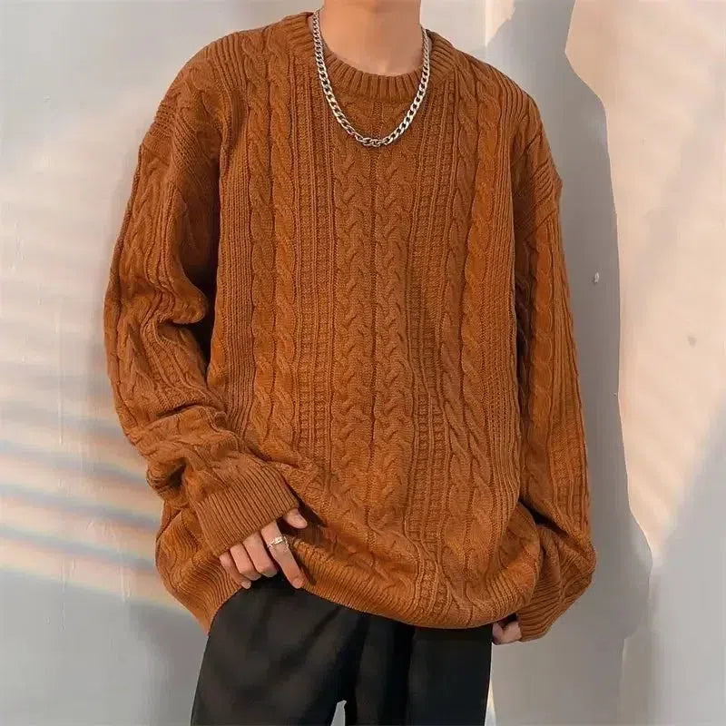 Cotton Blend Cable Men’s Sweater