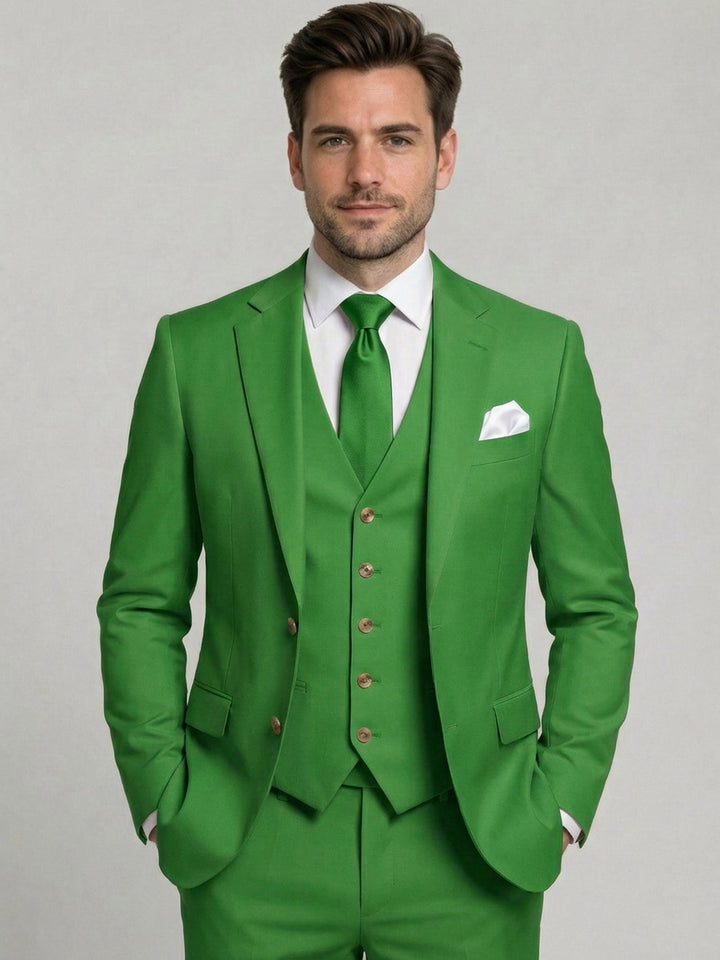 Cotton Blend Three-Piece Suit