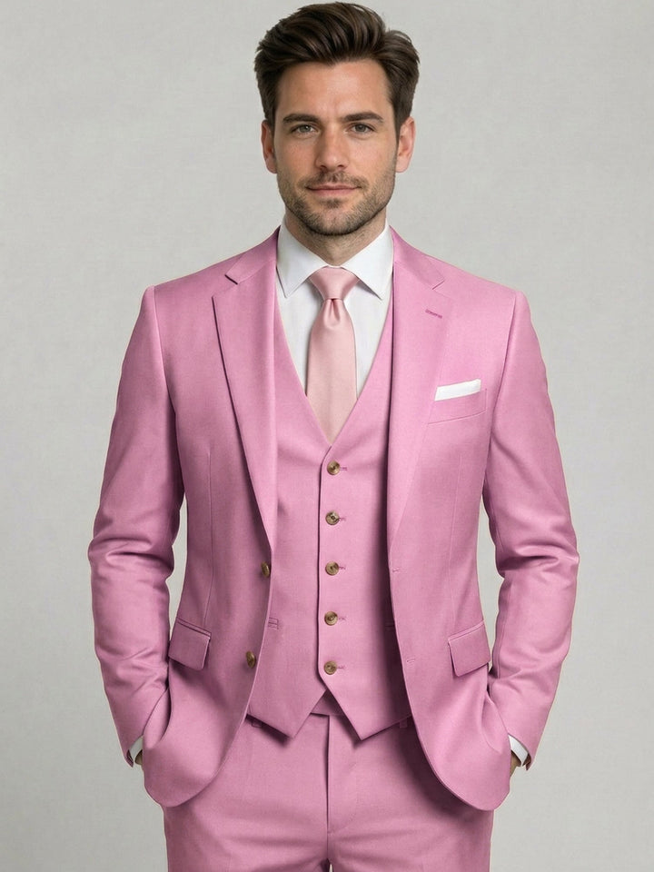 Cotton Blend Three-Piece Suit
