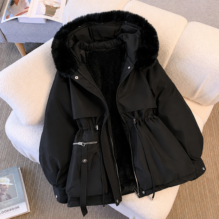 Cozy Winter Coat with Fur Collar