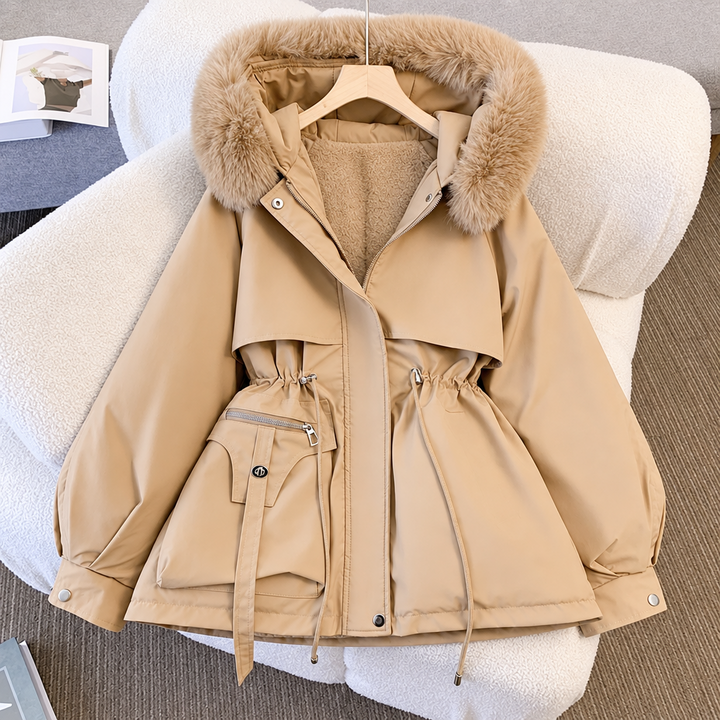 Cozy Winter Coat with Fur Collar