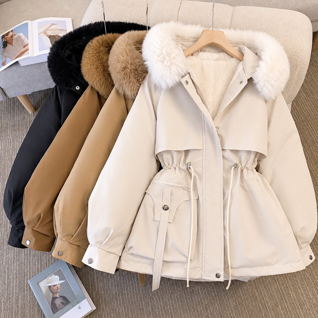 Cozy Winter Coat with Fur Collar