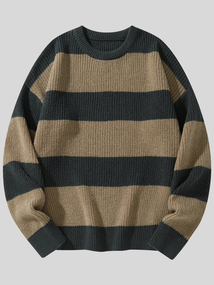 Crew Neck Striped Men’s Sweater