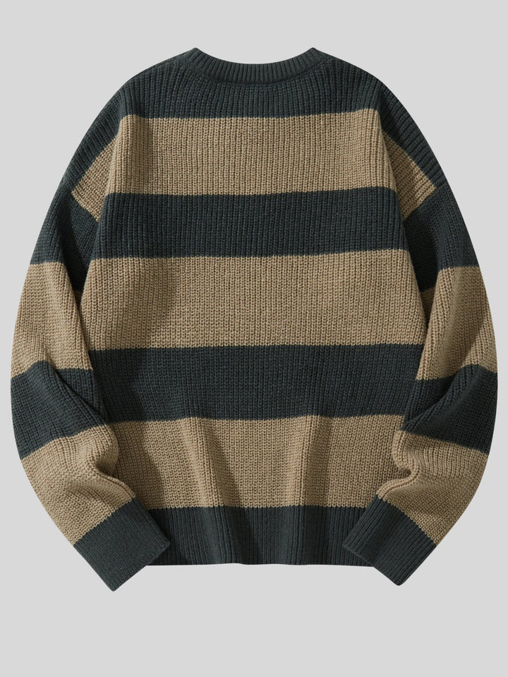 Crew Neck Striped Men’s Sweater