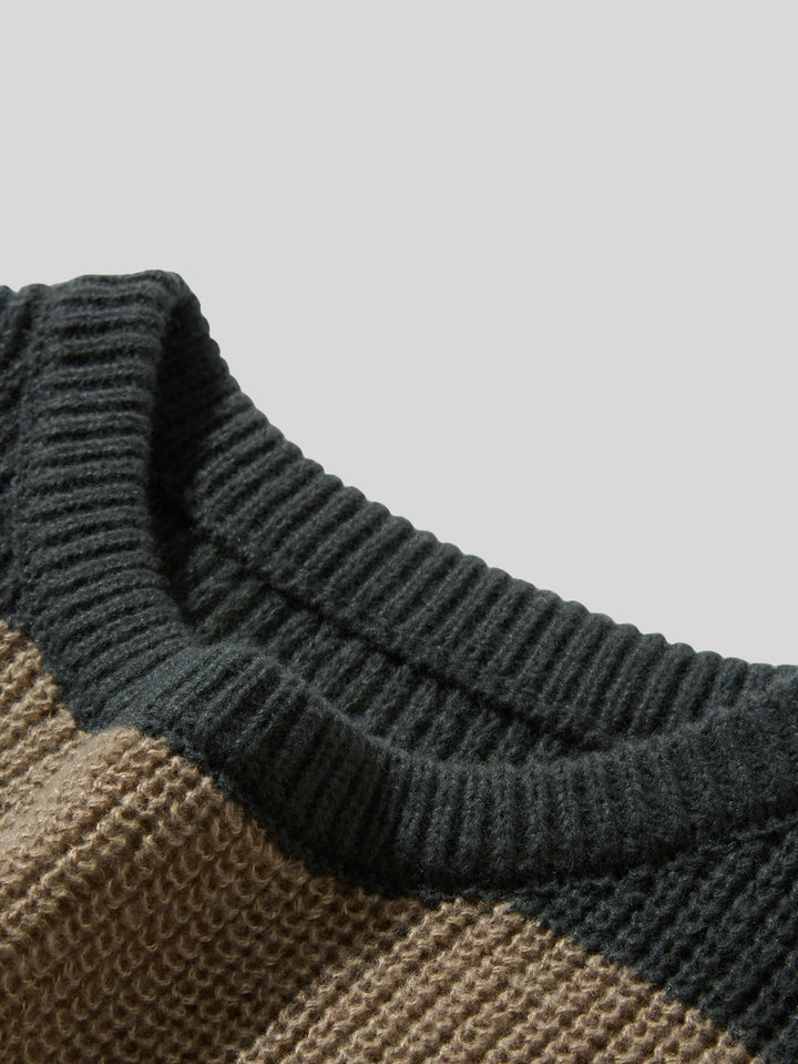 Crew Neck Striped Men’s Sweater