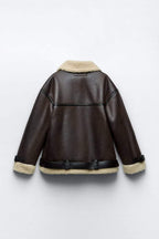 Water Repellent Lapel Synthetic Jacket
