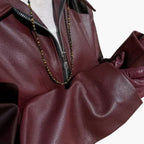 Front Zip Wide Collar Jacket