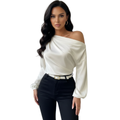 Women's Satin Wrap Cardigan with Self-Tie Bow