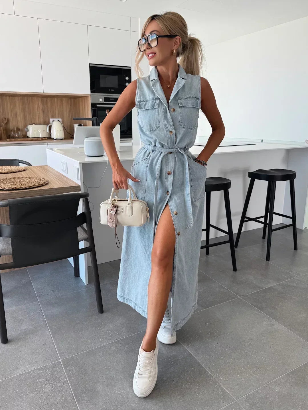 Denim Maxi Dress