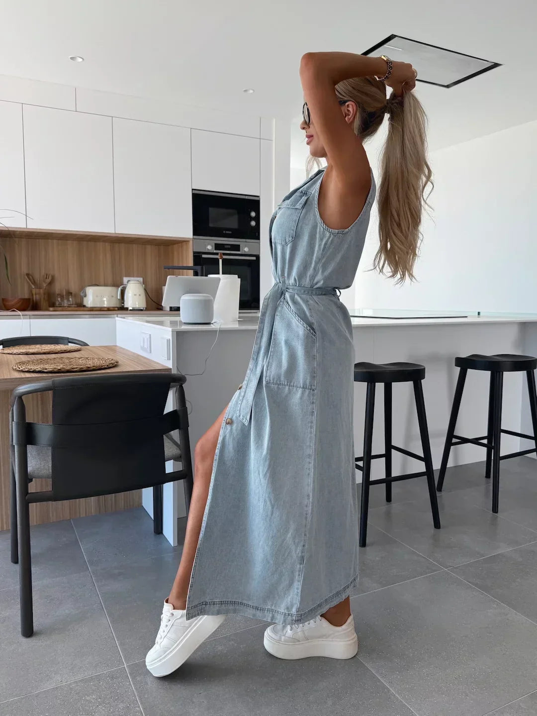 Denim Maxi Dress