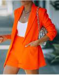 Women's Blazer and High-Waisted Shorts Set