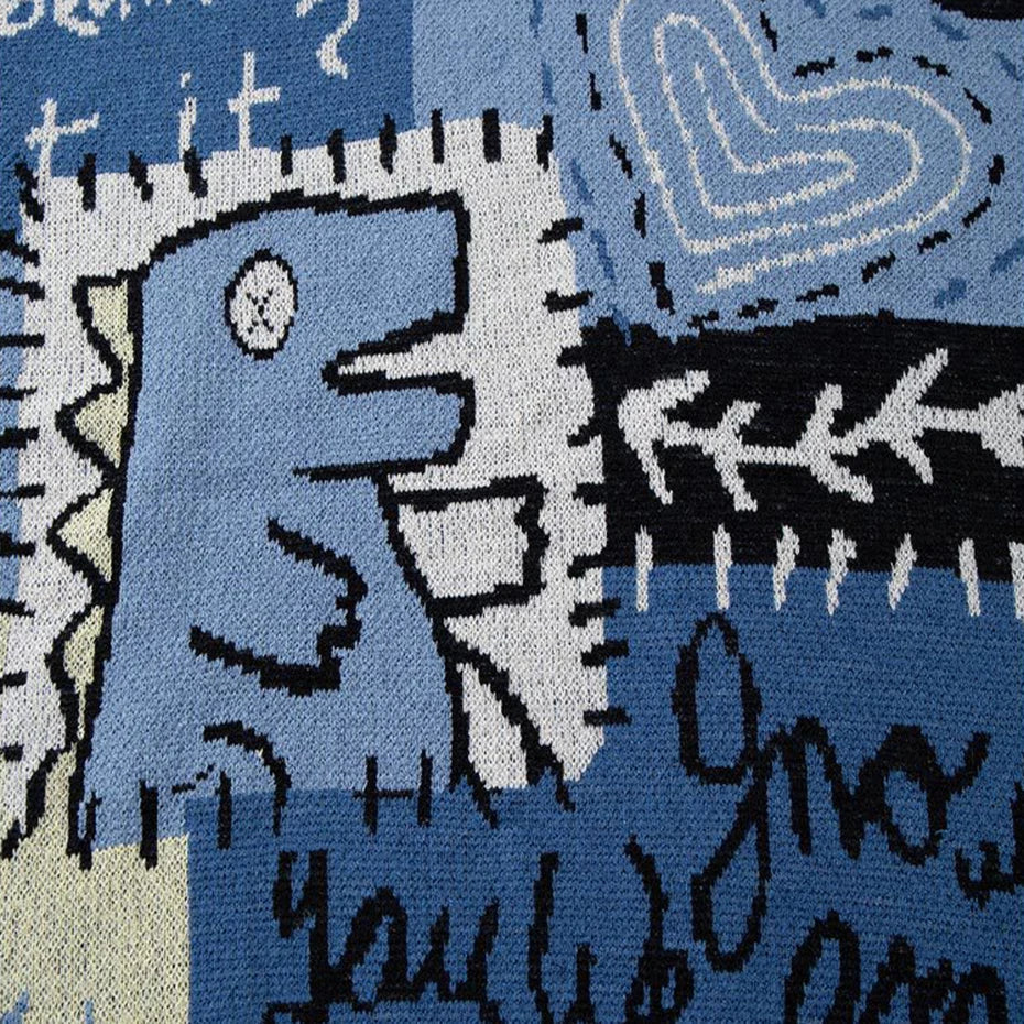 Dinosaur Knit Graphic Sweater