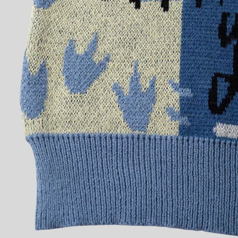 Dinosaur Knit Graphic Sweater