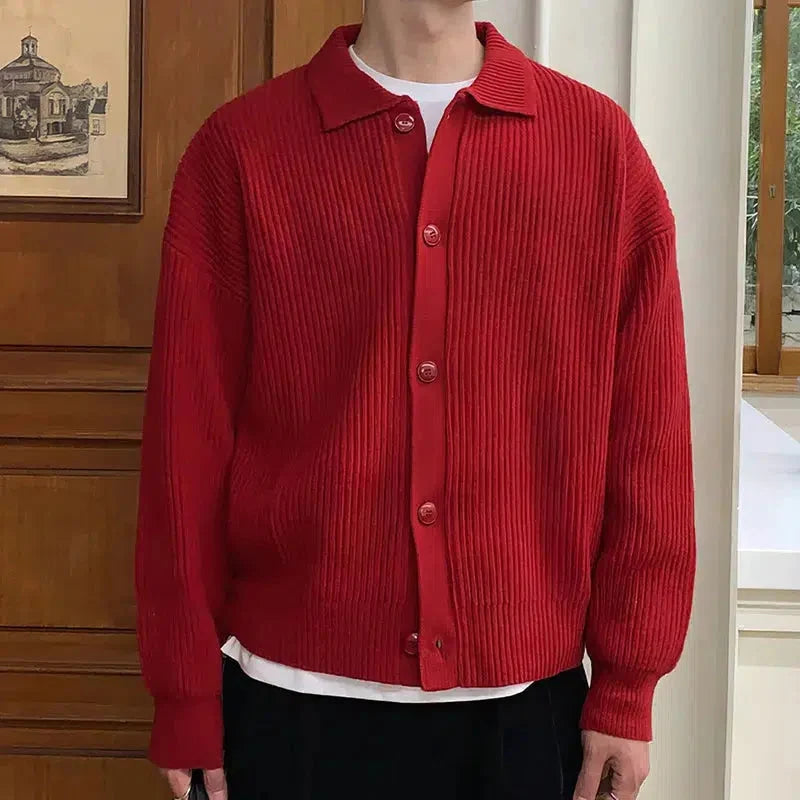 Drop Shoulder Men’s Cardigan