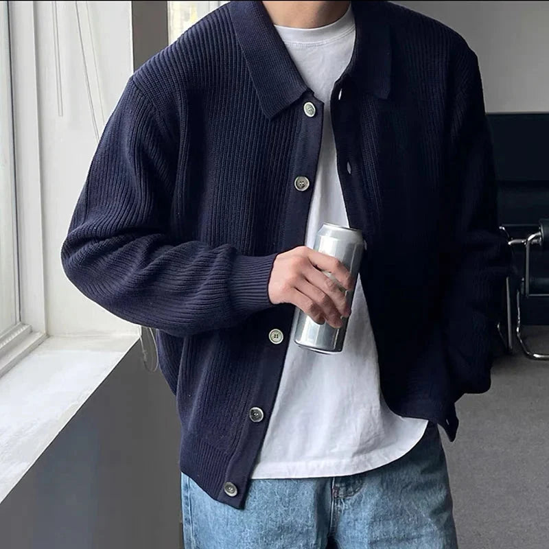 Drop Shoulder Men’s Cardigan