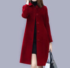 Classic Long Collared Button Coat