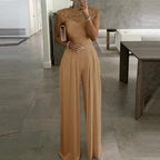 Women's Evening Jumpsuit - Formal Wide-Leg One-Piece Party Suit