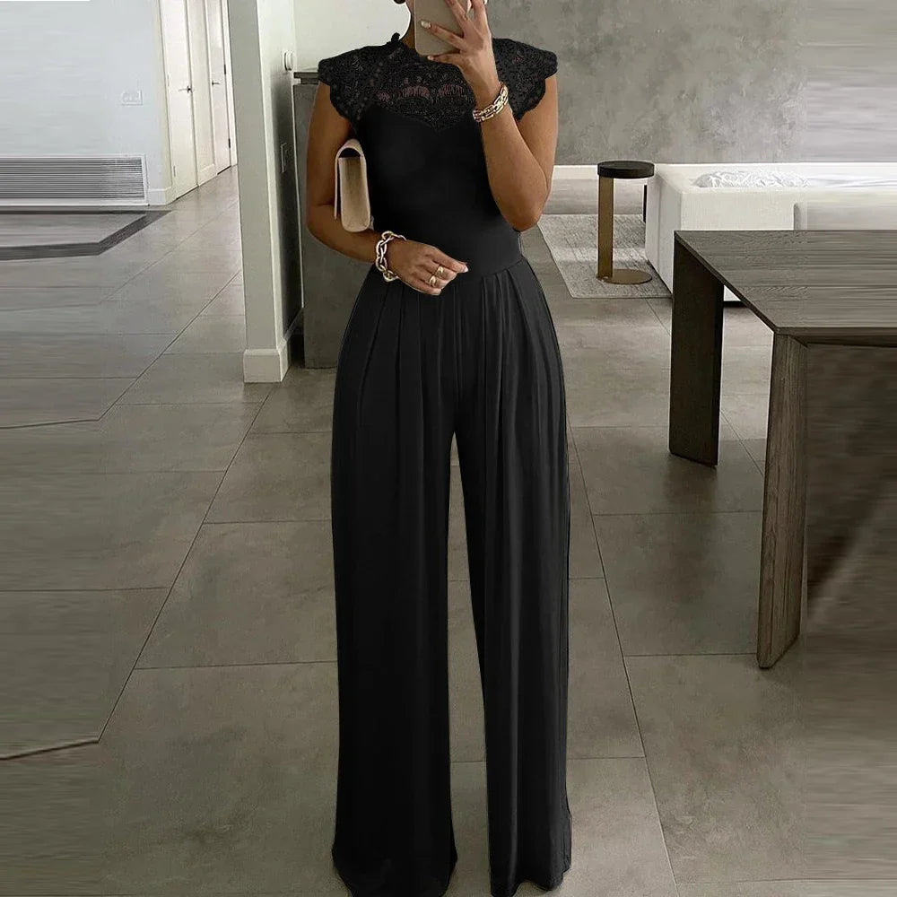 Women's Evening Jumpsuit - Formal Wide-Leg One-Piece Party Suit