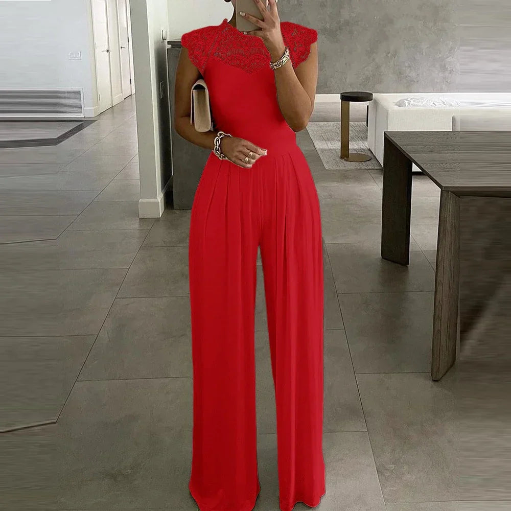 Women's Evening Jumpsuit - Formal Wide-Leg One-Piece Party Suit
