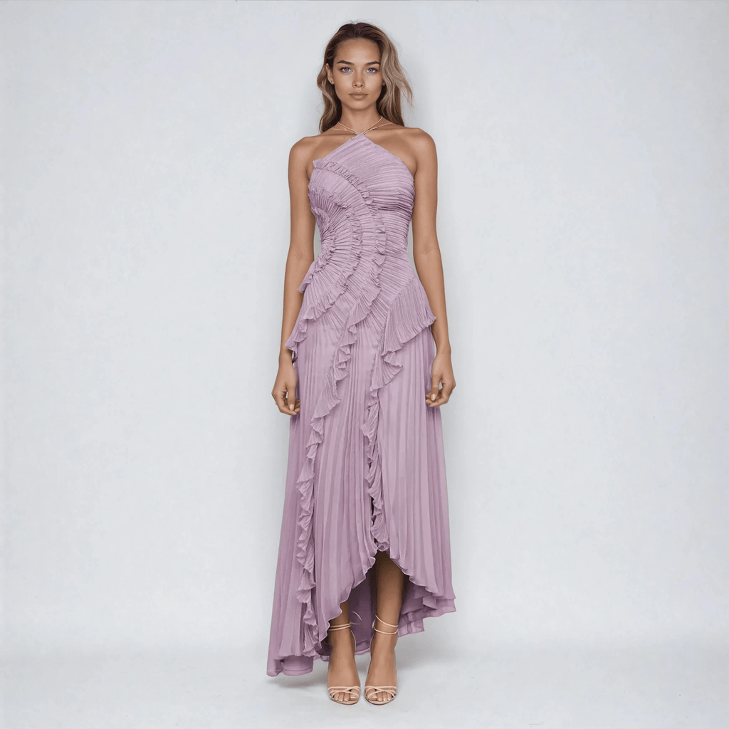Halter Maxi Dress in Soft Purple