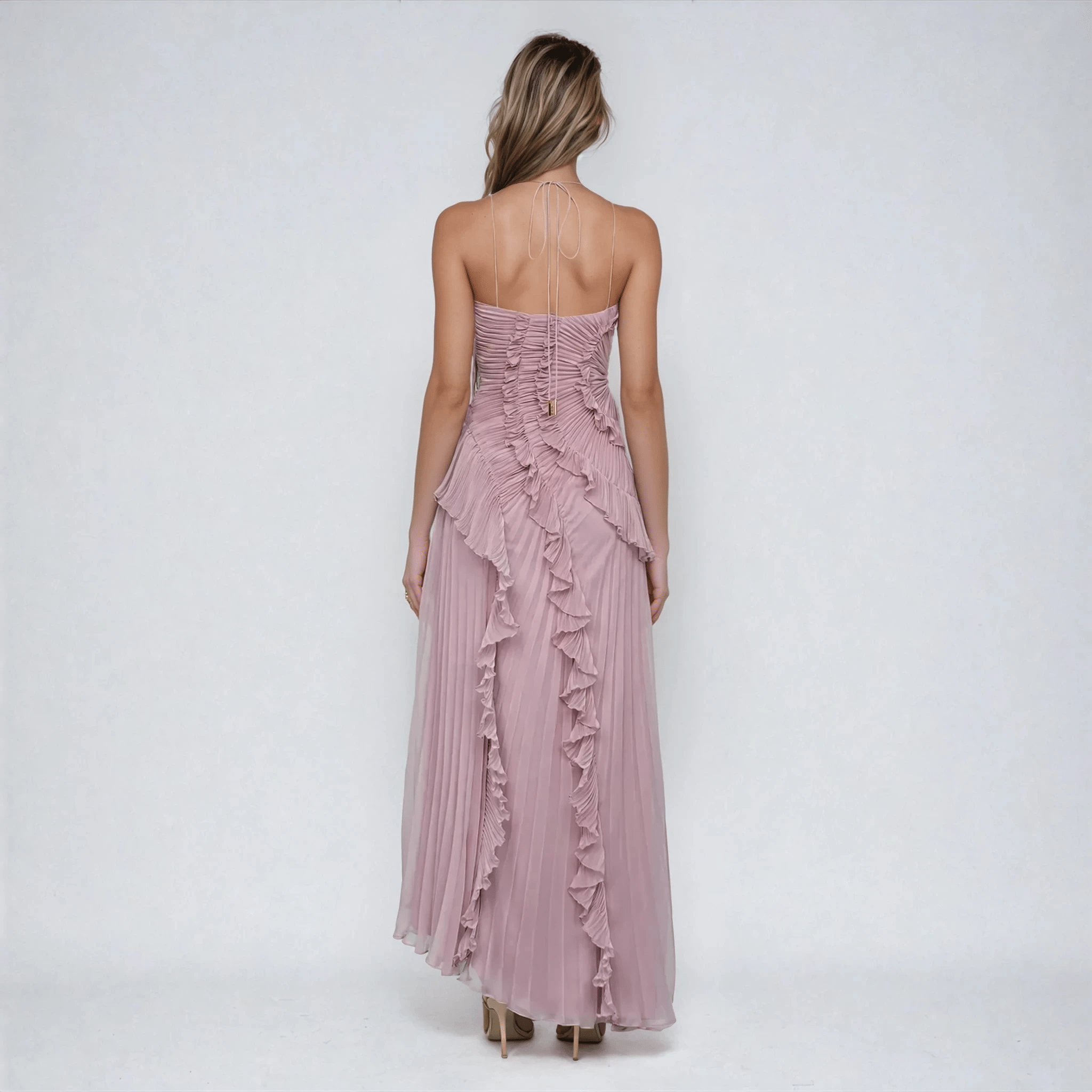 Halter Maxi Dress in Soft Purple