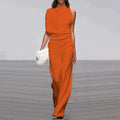One-Shoulder Wide-Leg Jumpsuit Women's Chic Jumpsuit