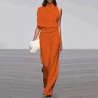 One-Shoulder Wide-Leg Jumpsuit Women's Chic Jumpsuit