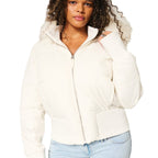 Removable Hood Fur Collar Coat