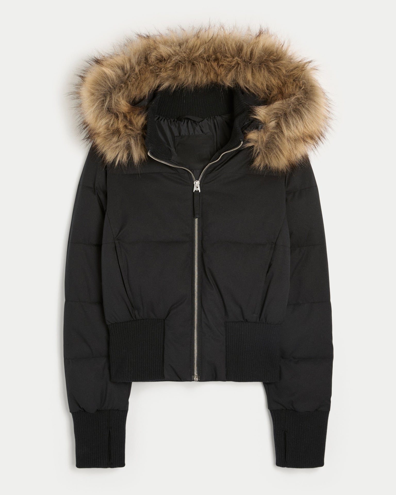 Removable Hood Fur Collar Coat