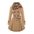 Long Belted Hooded Winter Coat