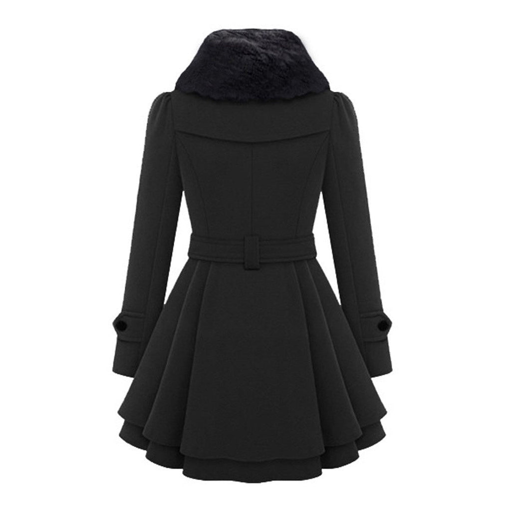 Long Belted Hooded Winter Coat