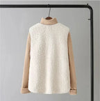 Sleeveless Sherpa Effect Wool Gilet