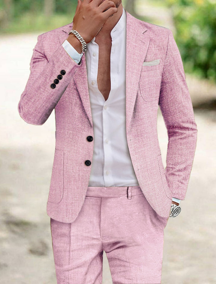 Formal Two-Piece Men’s Linen Suit