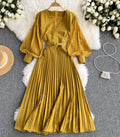 Women's Linen-Blend A-Line Maxi Dress