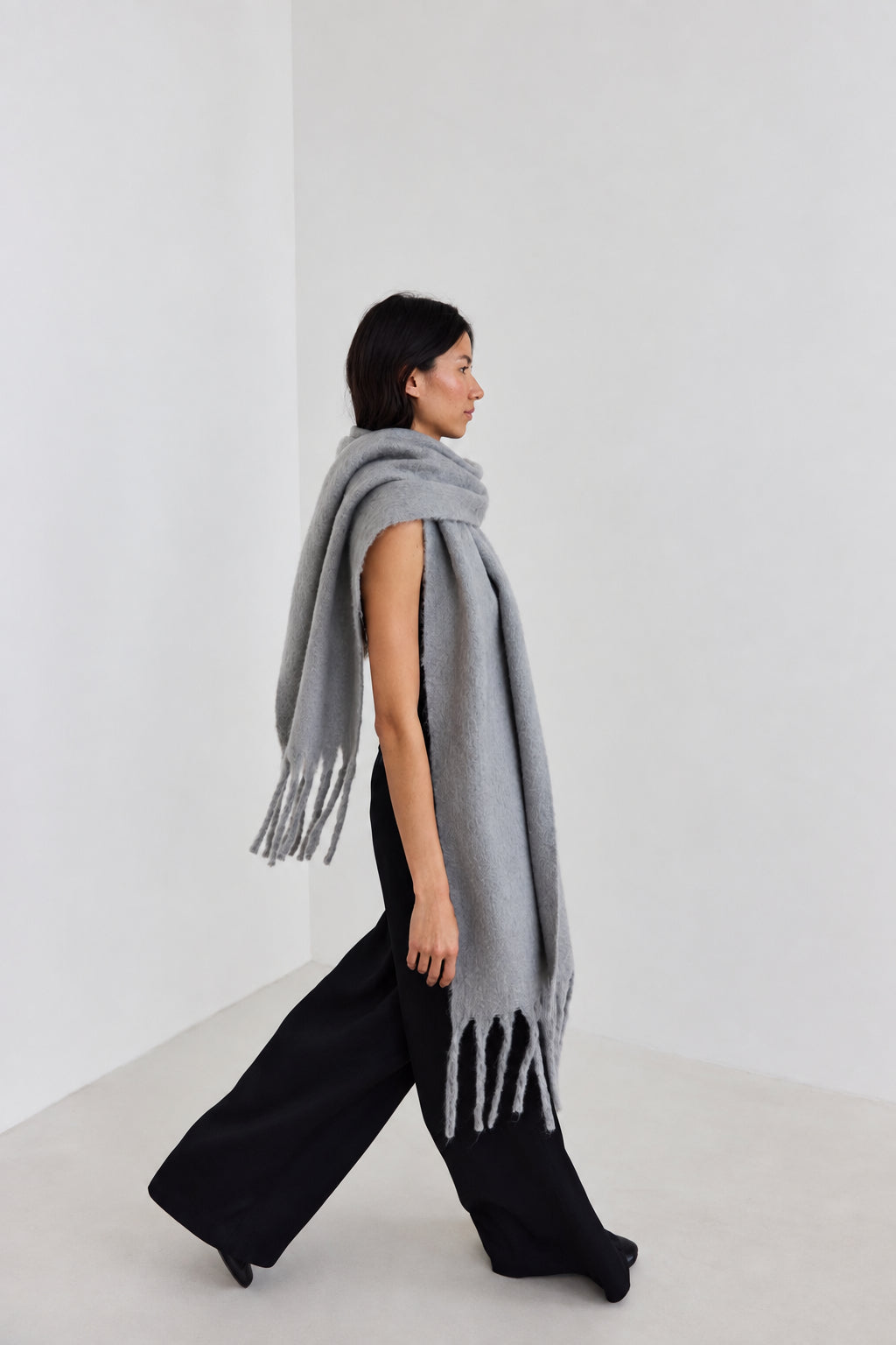 Fringed Oversized Winter Scarf