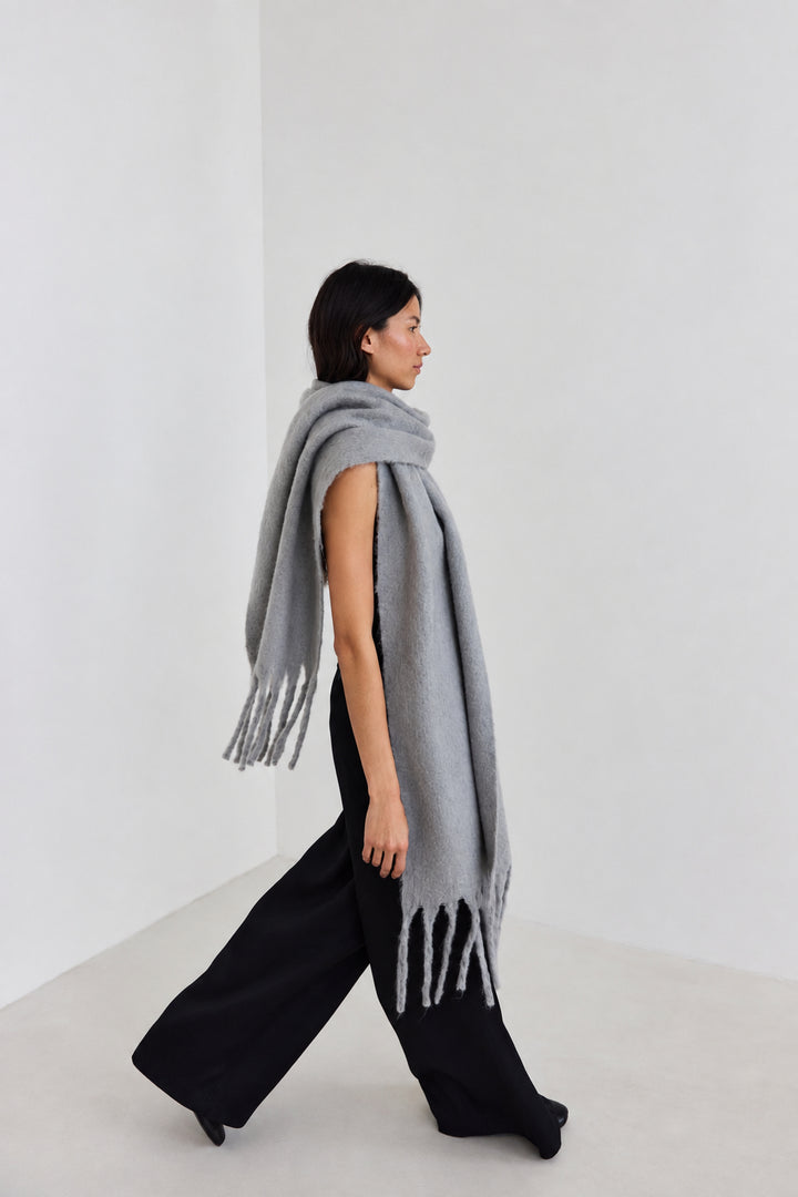 Fringed Oversized Winter Scarf