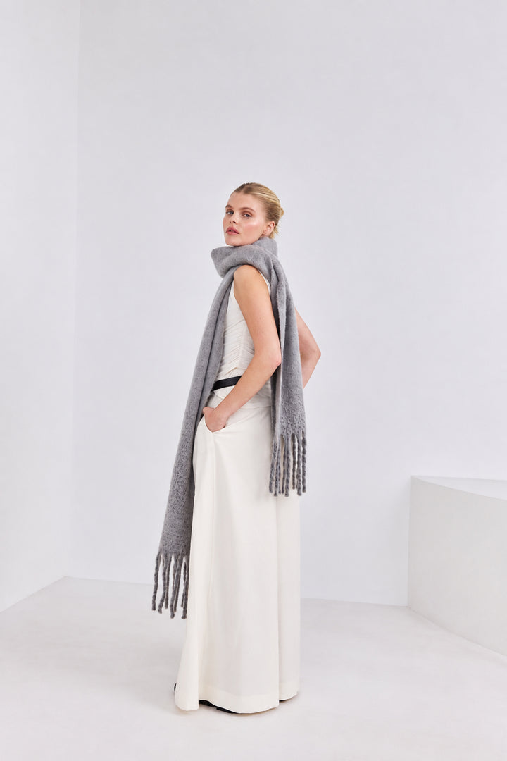 Fringed Oversized Winter Scarf