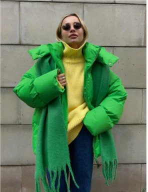 Oversized Hooded Puffer Down Jacket
