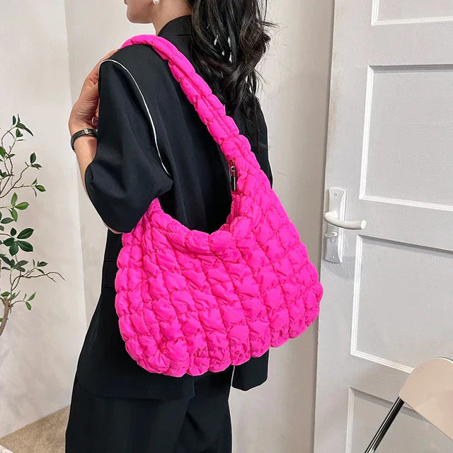Women's Pebbled Leather Crossbody Bag with Adjustable Strap