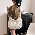 Women's Pebbled Leather Crossbody Bag with Adjustable Strap