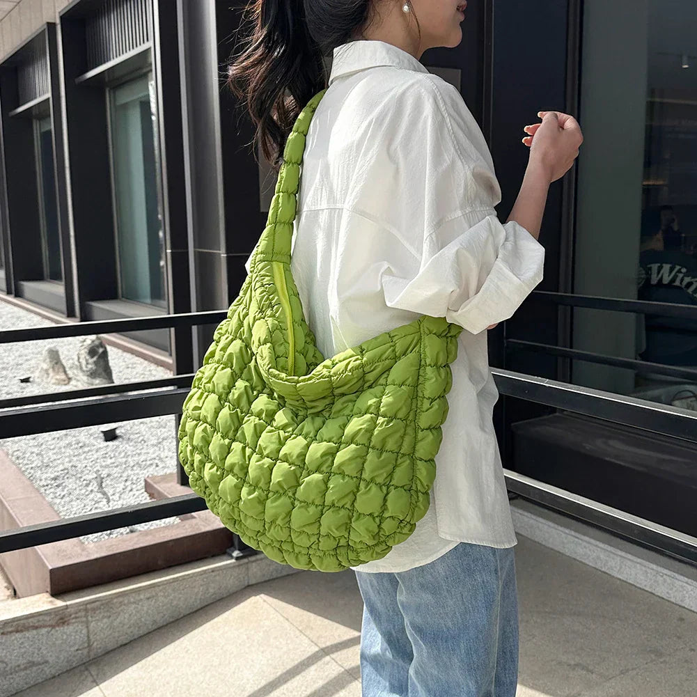 Women's Pebbled Leather Crossbody Bag with Adjustable Strap