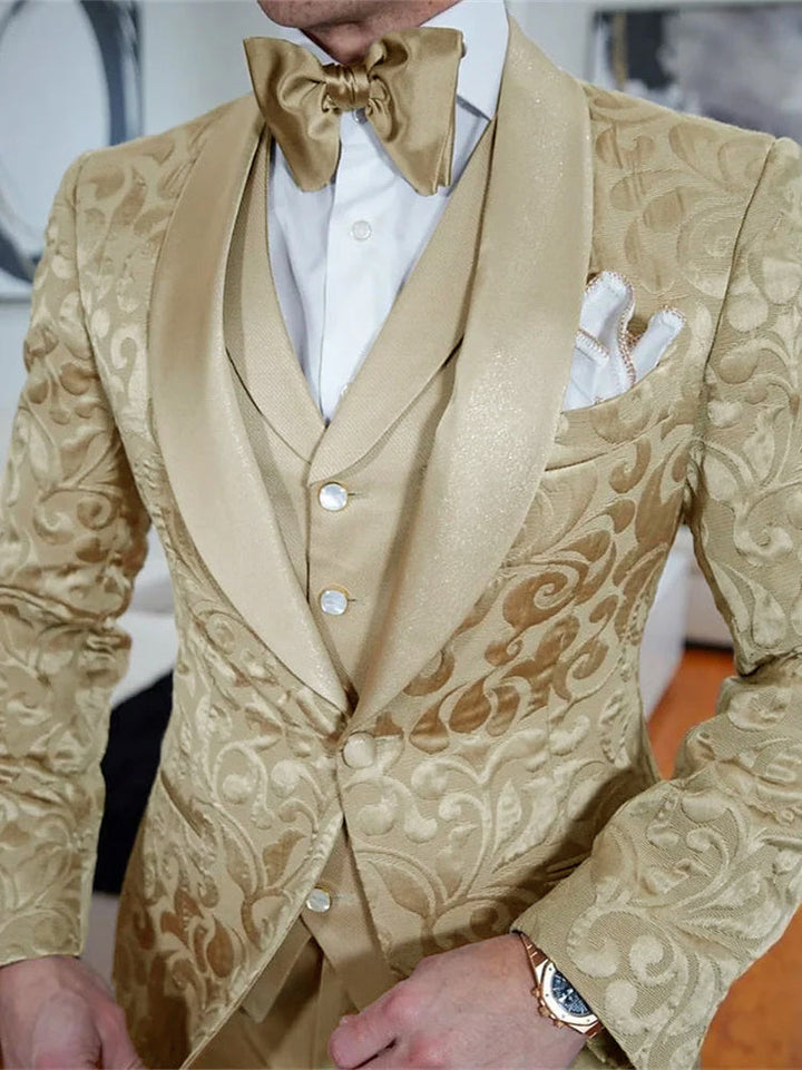 Gold Three-Piece Men’s Suit