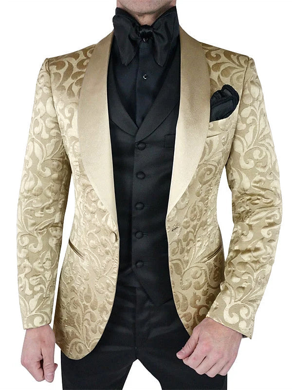 Gold Three-Piece Men’s Suit