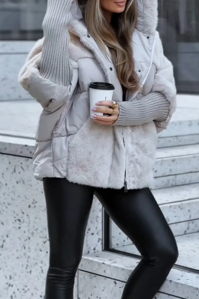 Warm Trendy Multicolour Winter Jacket
