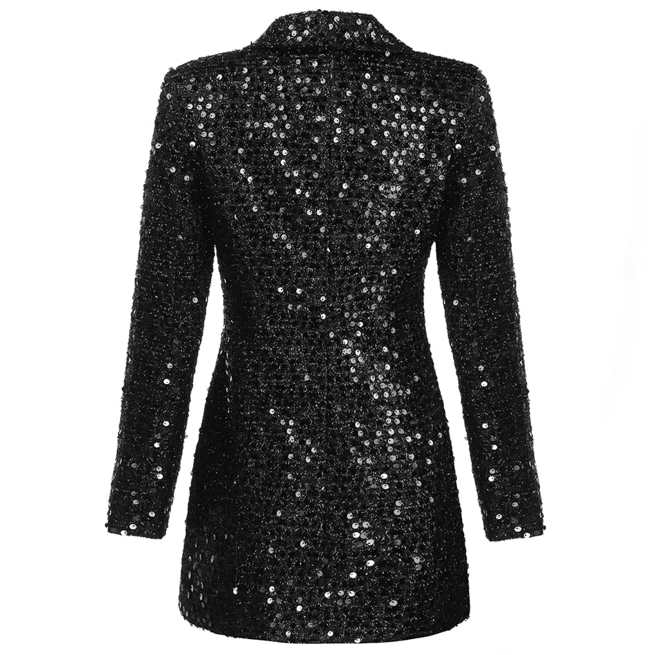 Women's Blazer Dress - Shiny Mini Dress