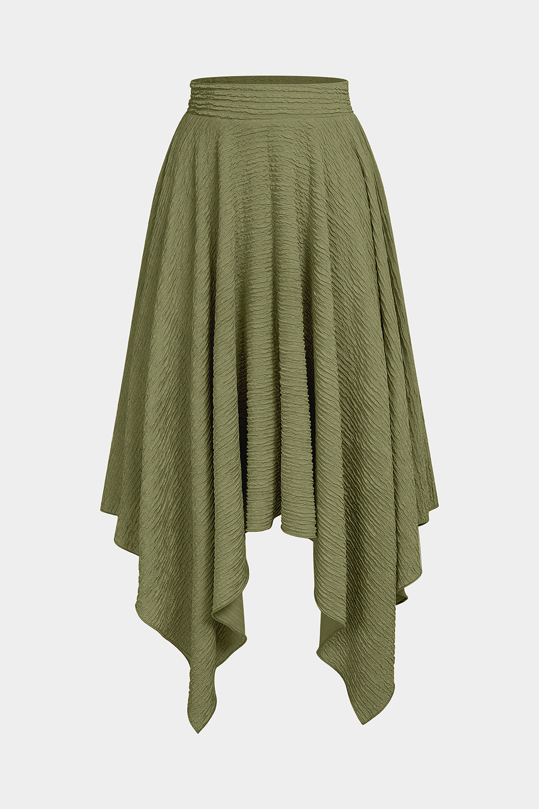 High Waisted Skirt with Textured Finish