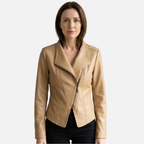 Glossy Tailored Wide Lapel Jacket