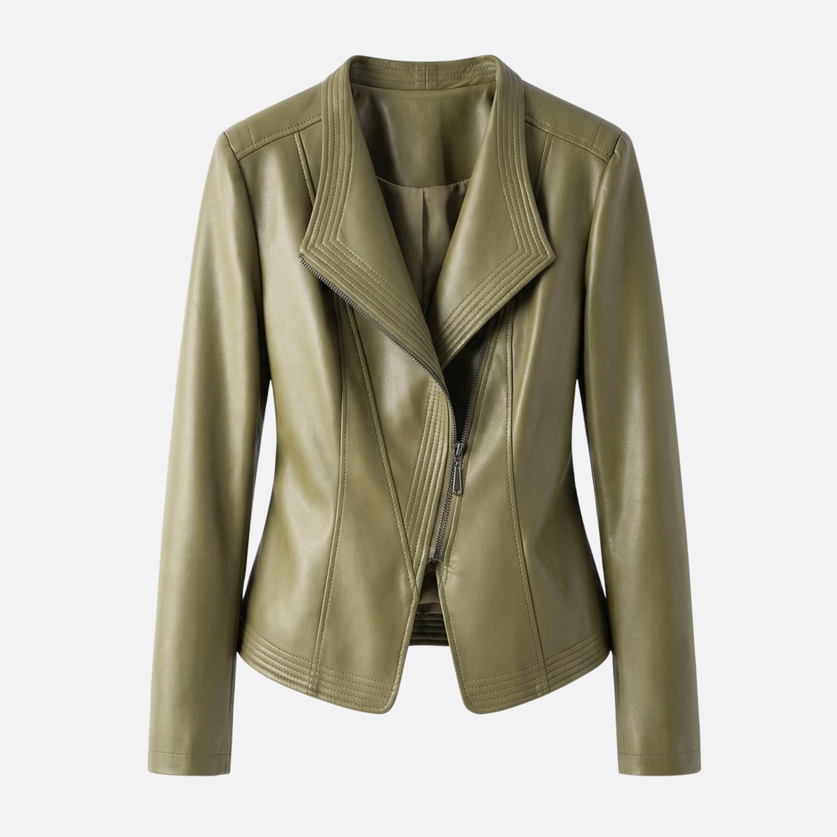 Glossy Tailored Wide Lapel Jacket